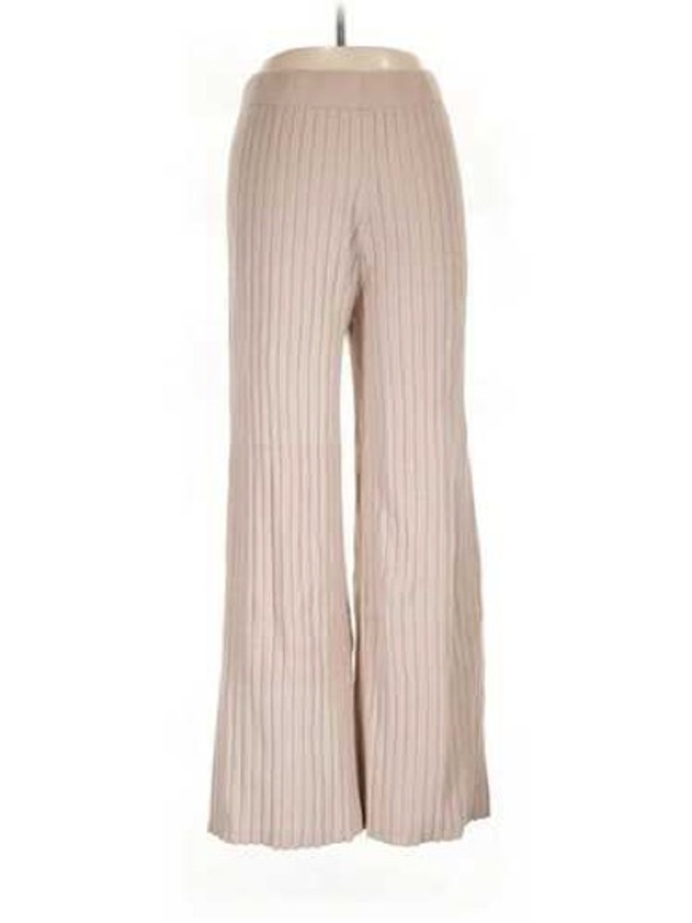 Sincerely Jules Cream Ribbed Knit Wide Leg Lounge Pants Soft XL